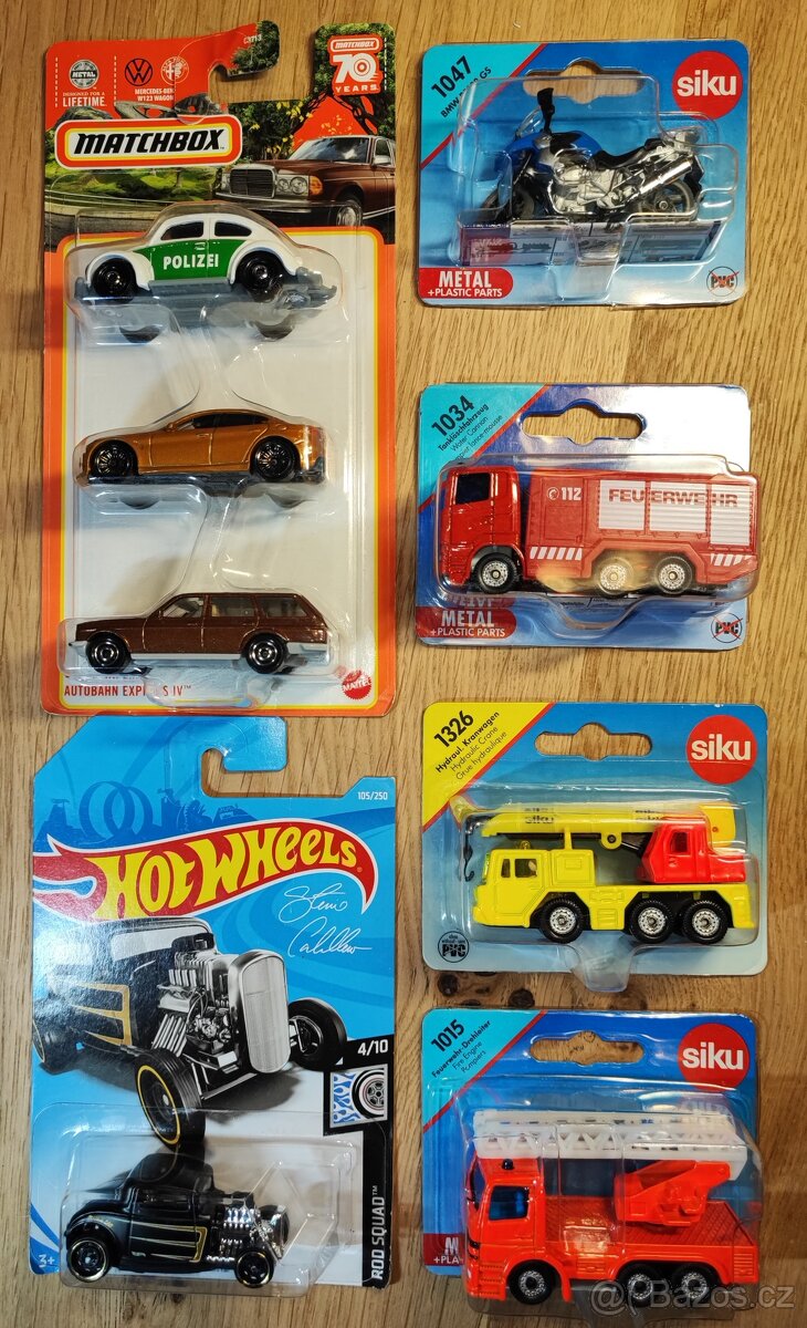 Prodám nové modely Matchbox Hot Wheels a Siku