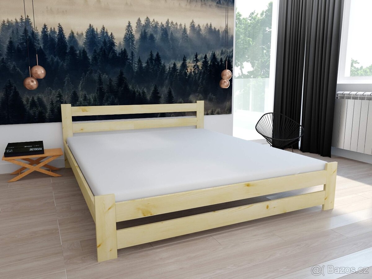 Nová postel 160x200 cm + ROŠT ZDARMA