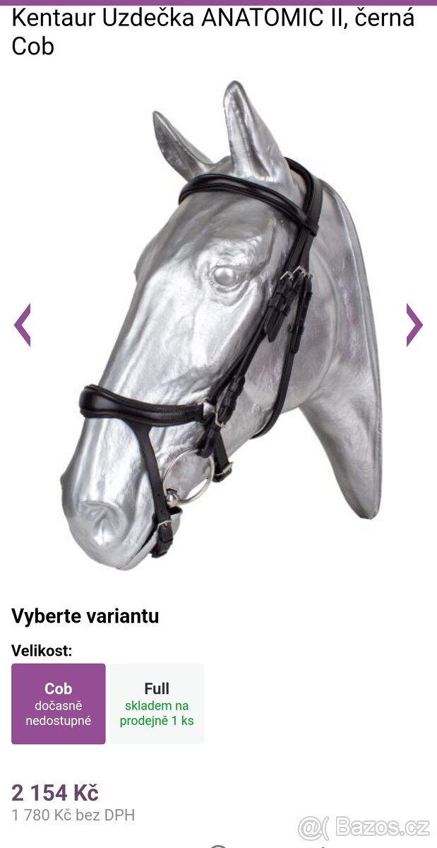 Anatomická uzdečka Kentaur Anatomic II