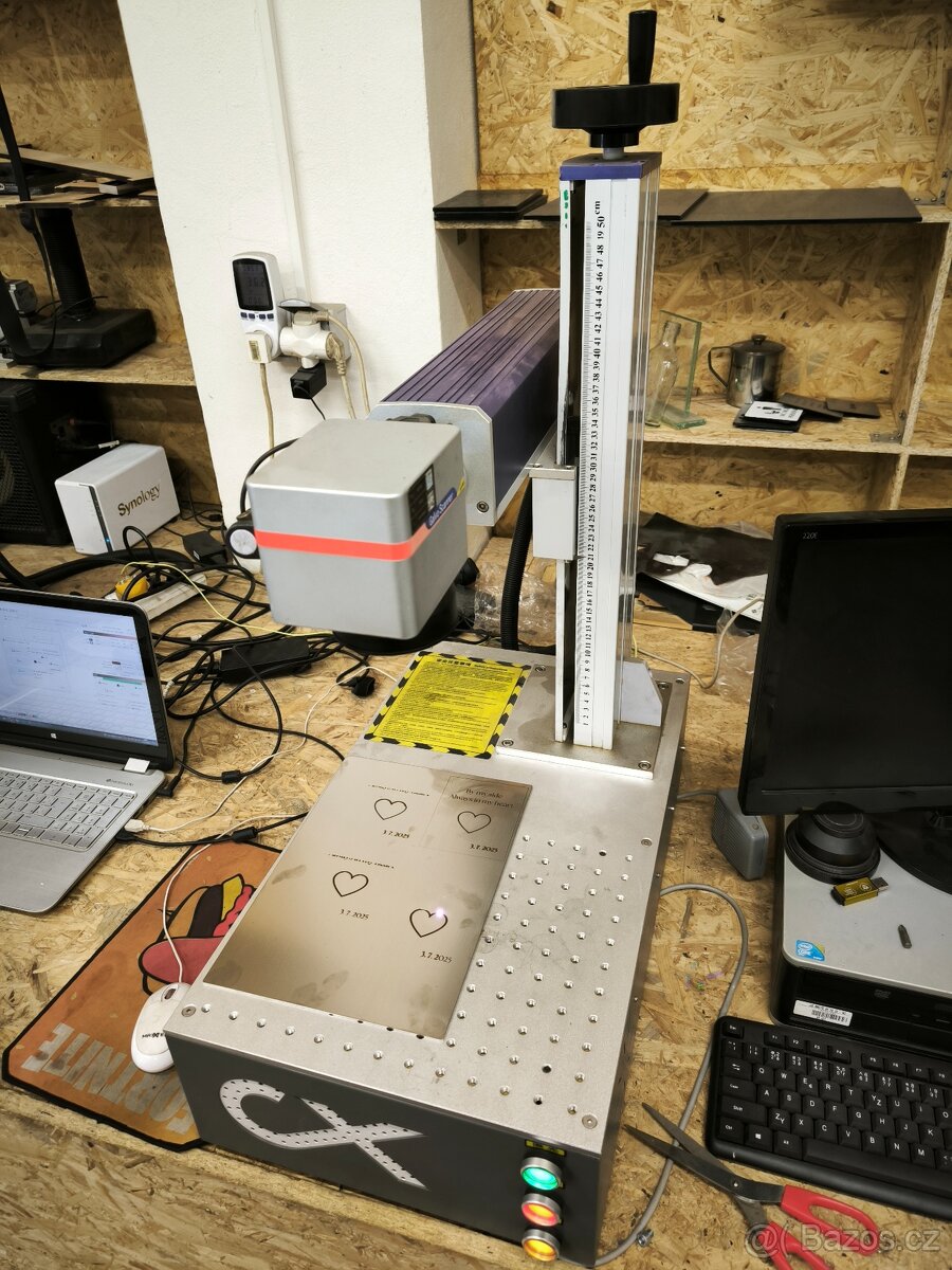 Fiber laser 30w raycus čočka 200x200mm