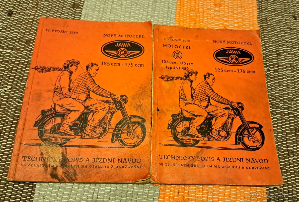 Jawa 125/355, Jawa 175/356 Kývačka- návody k obsluze