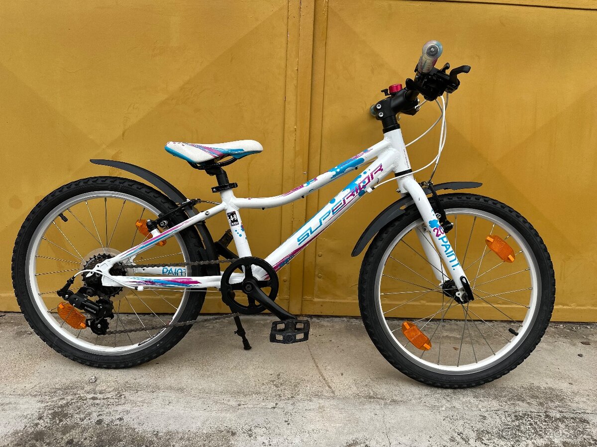 Superior Paint 20 dětské kolo s páčkovým řazením, pěkný stav