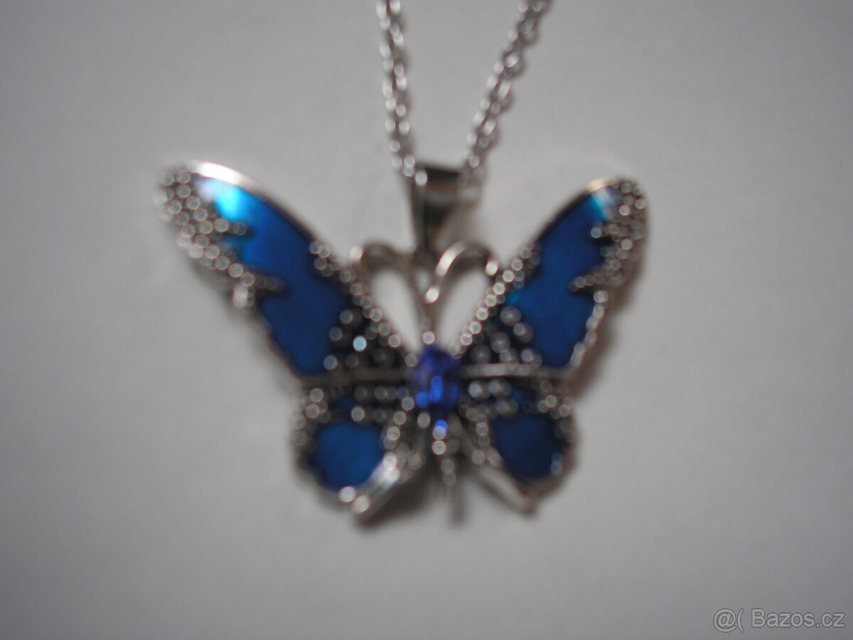 Přívěšek motýl s řetízkem