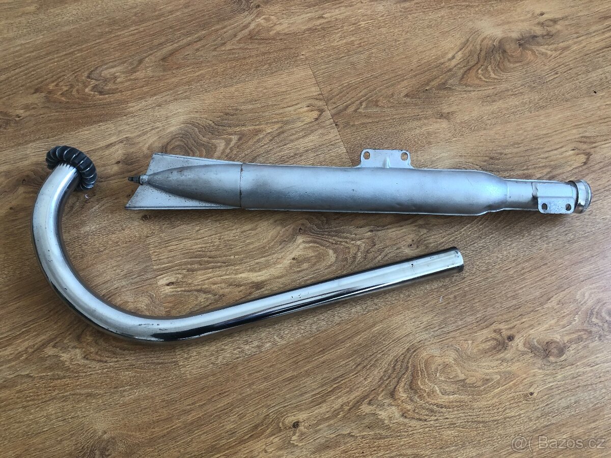 Prodám originální výfuk s kolenem na motocykl ČZ 175/450