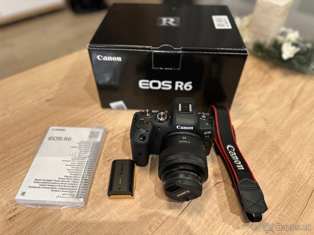 Predám telo Canon R6 + náhradná batéria