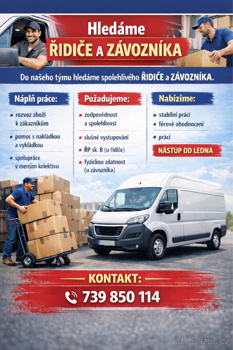 Hledáme řidiče a závozníka