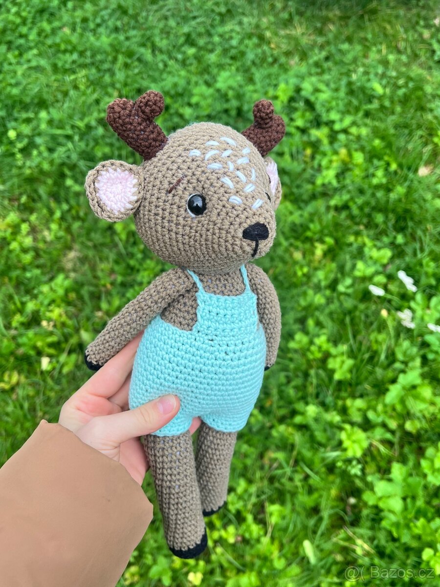 Háčkovaná hračka - jelen/jelínek