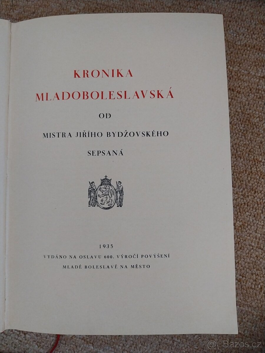 Prodám kroniku Mladoboleslavska