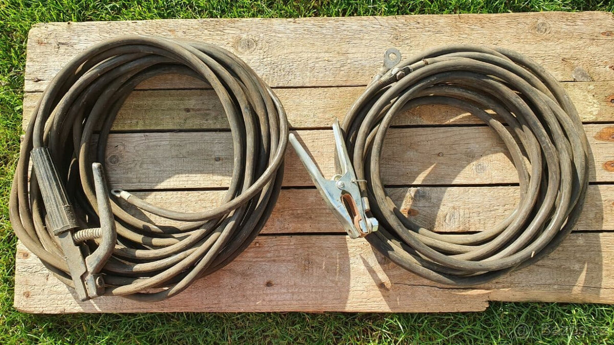 Prodám svařovací kabely, délka 24 metrů