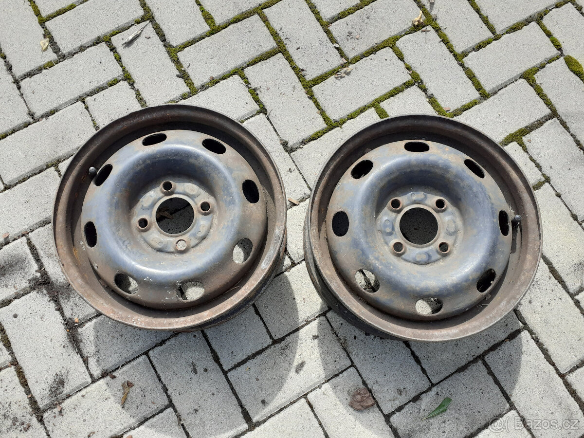 r13 4x100 plechové disky 2KS