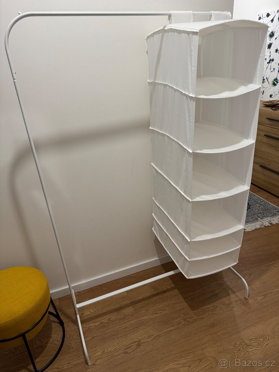 Šatní stojan Mulig + organizér Skubb, vše 2x