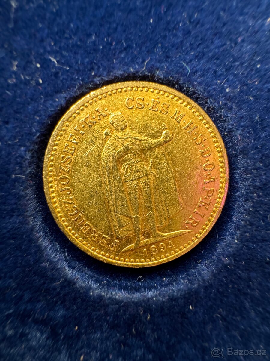 zlatá mince 10 Korona (1894, František Josef I.)