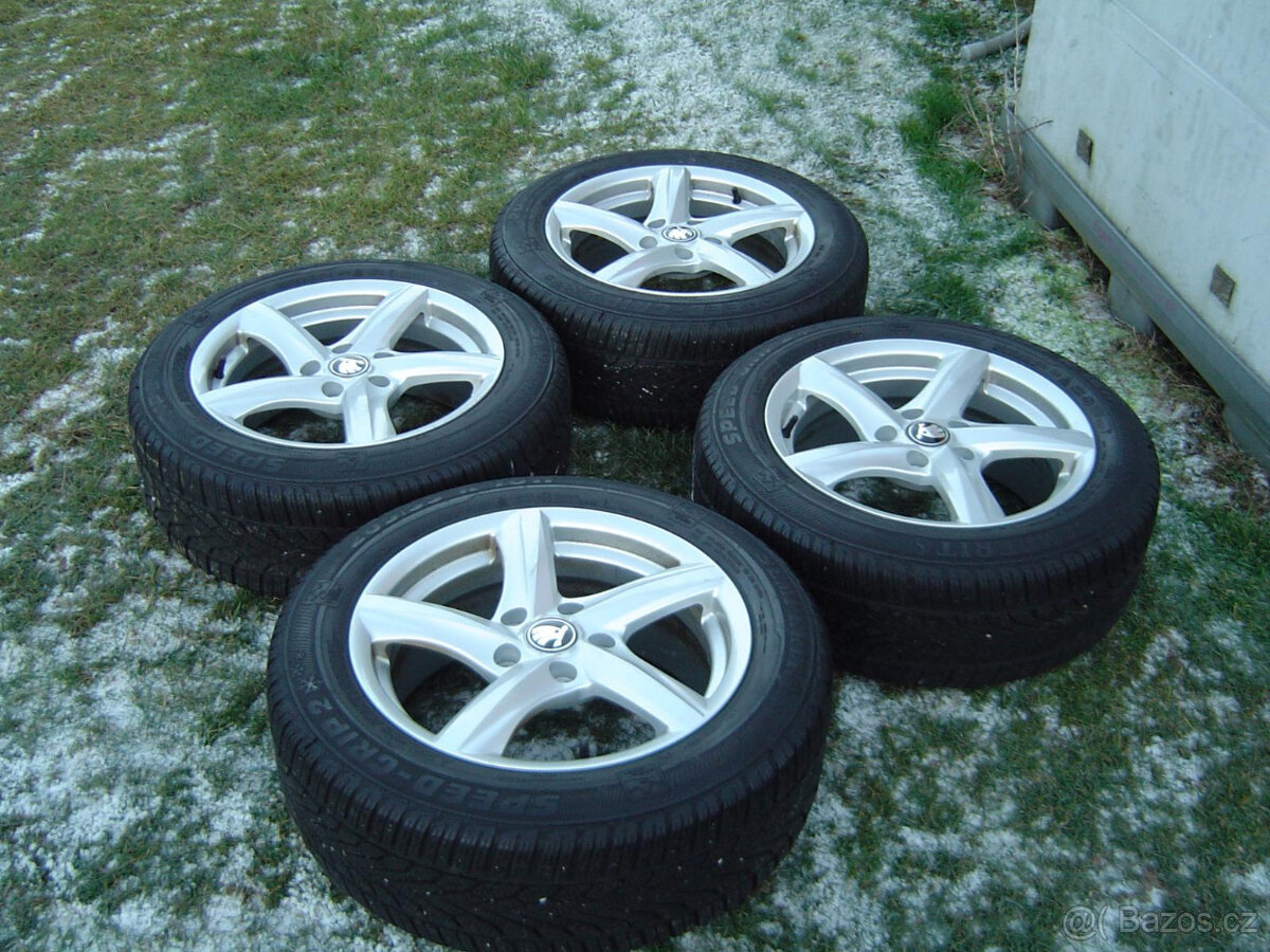 4X ZIMNÍ HLINÍKOVÁ KOLA ŠKODA OCTAVIA III,II 205/55 R16 .