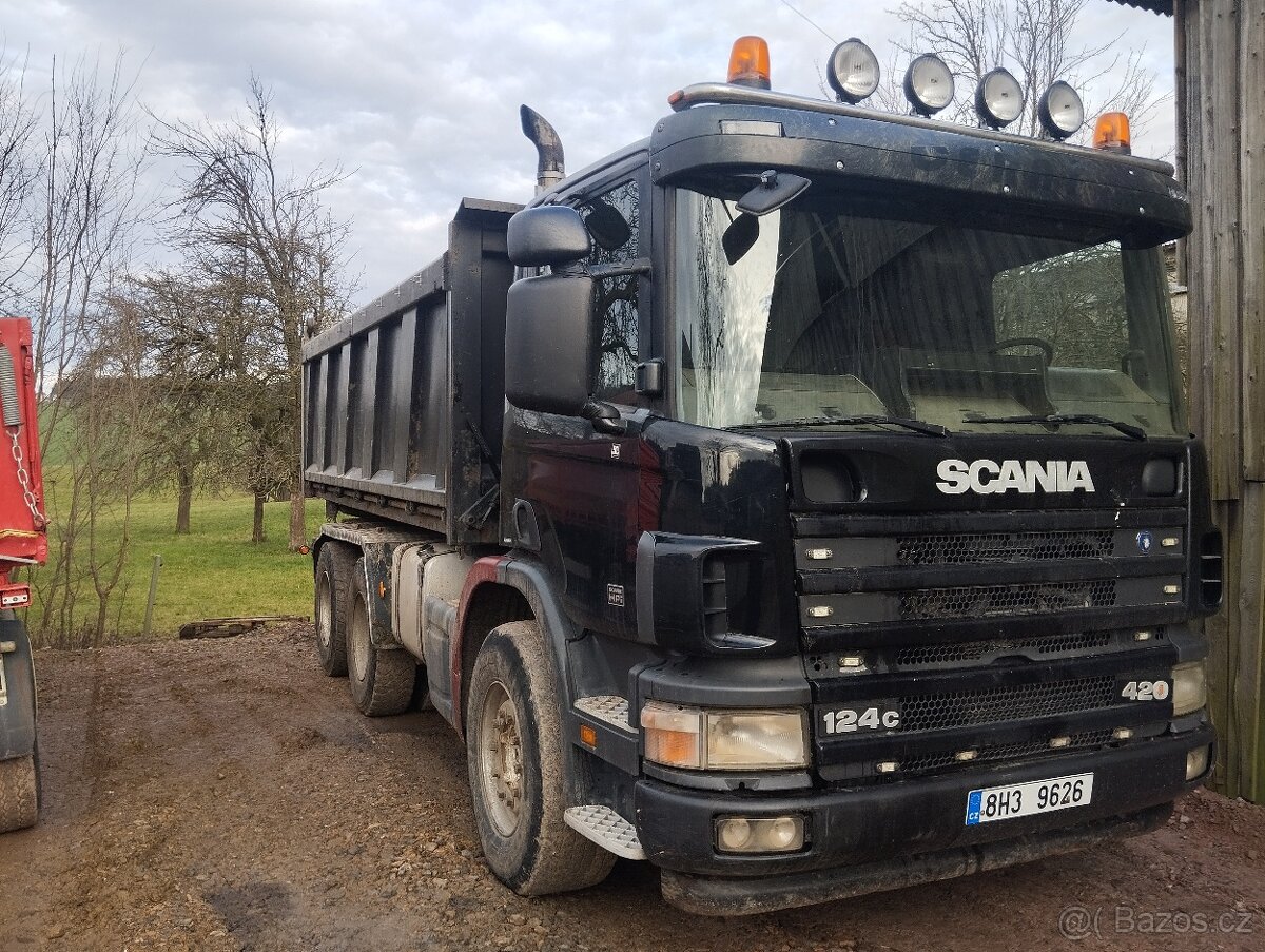 Scania 124c 420hpi 6x4 sklápěč