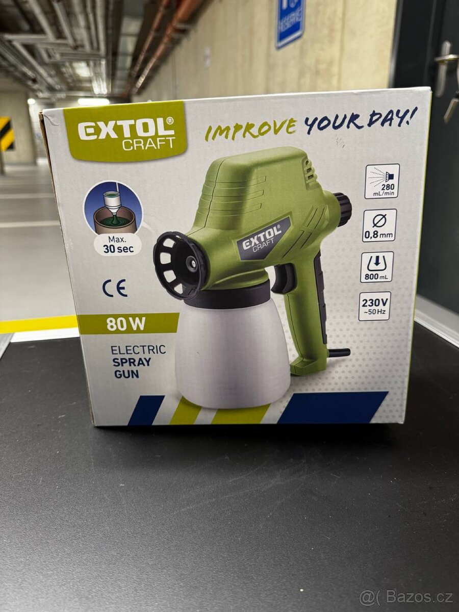 Prodám elektrickou stříkací pistoli EXTOL CRAFT – téměř nová