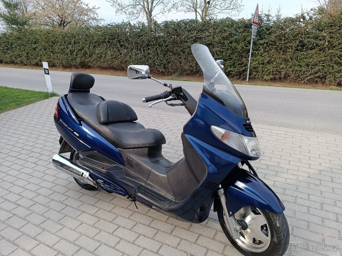 Suzuki Burgman 400 ,super cena, české doklady, platná STK