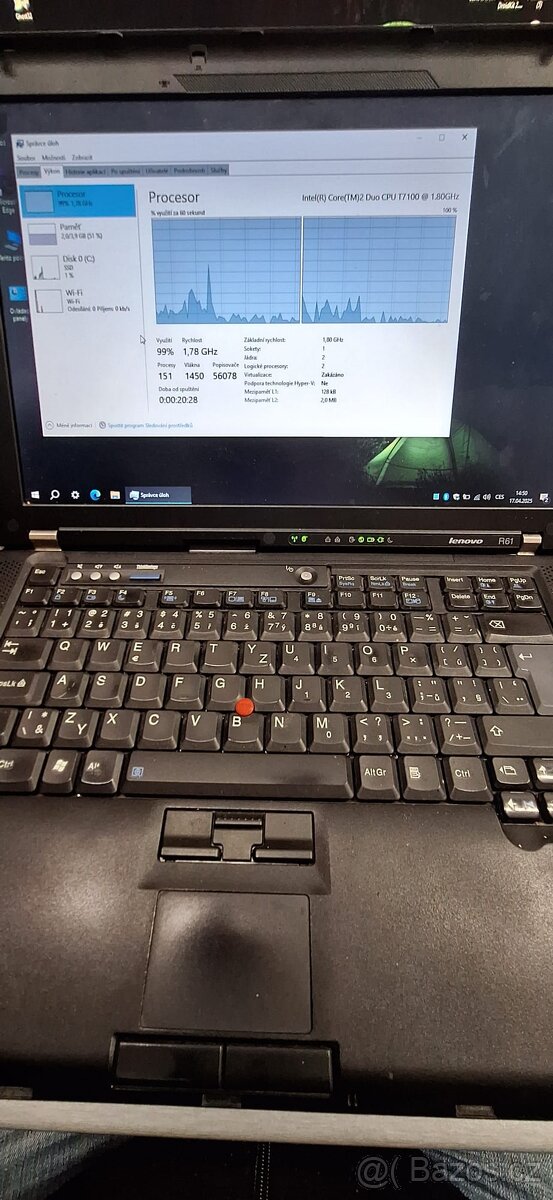 notebook IBM THINKPAD R61 Intel Pentium / Windows 10