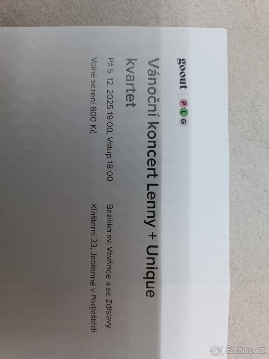 Lenny, Vánoční koncert 2025, Jablonné v P.