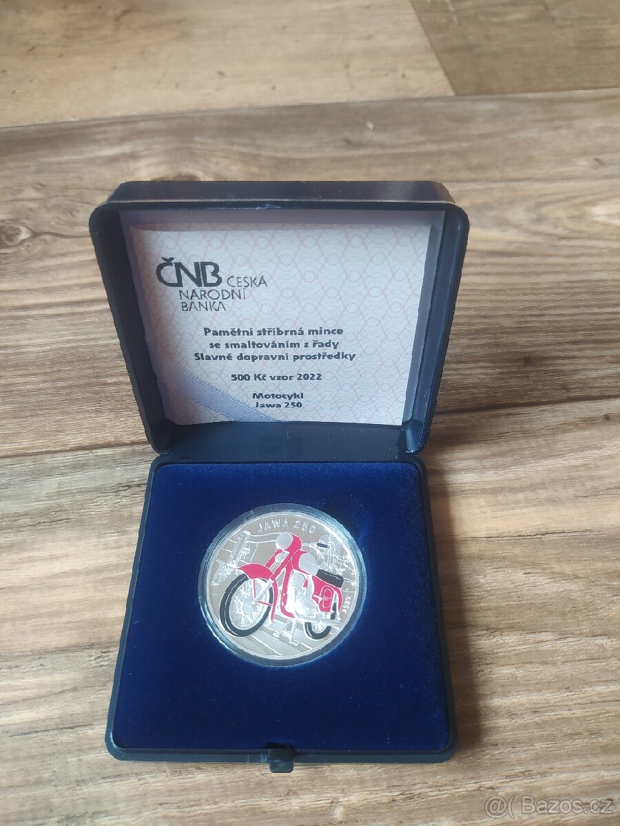 Stříbrná mince Jawa 250 ČNB