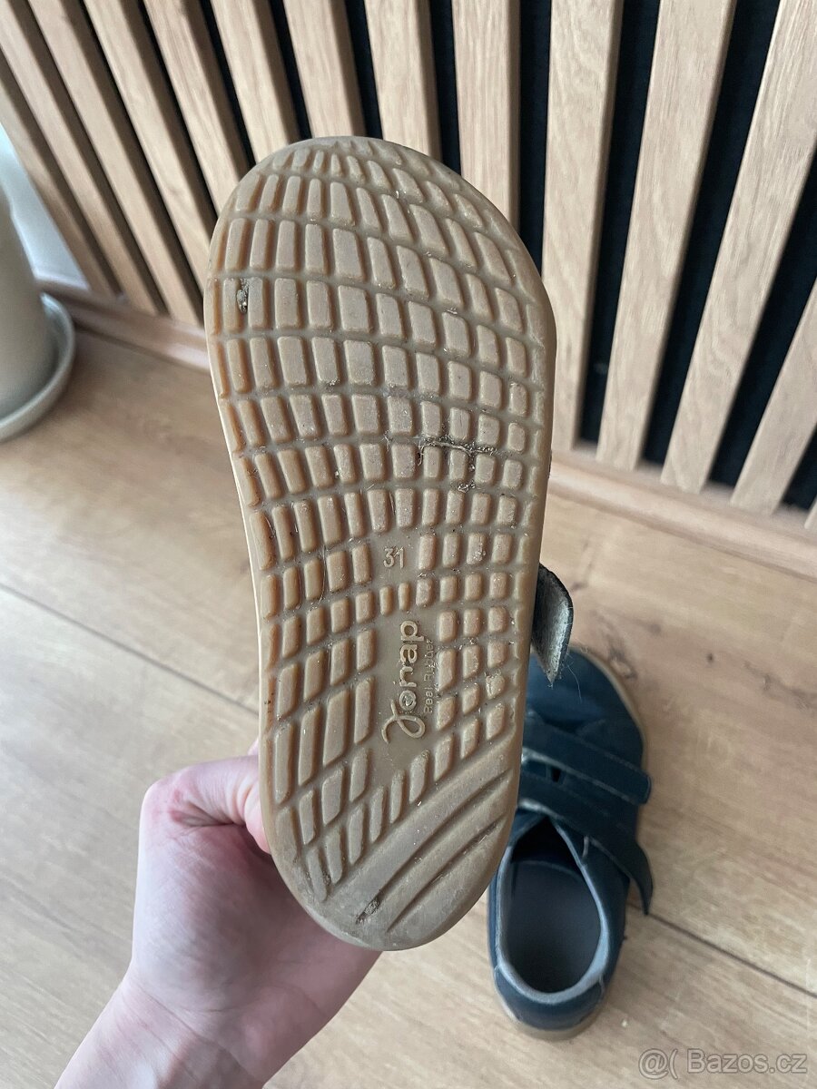 Dětské barefoot, kožené jarní boty