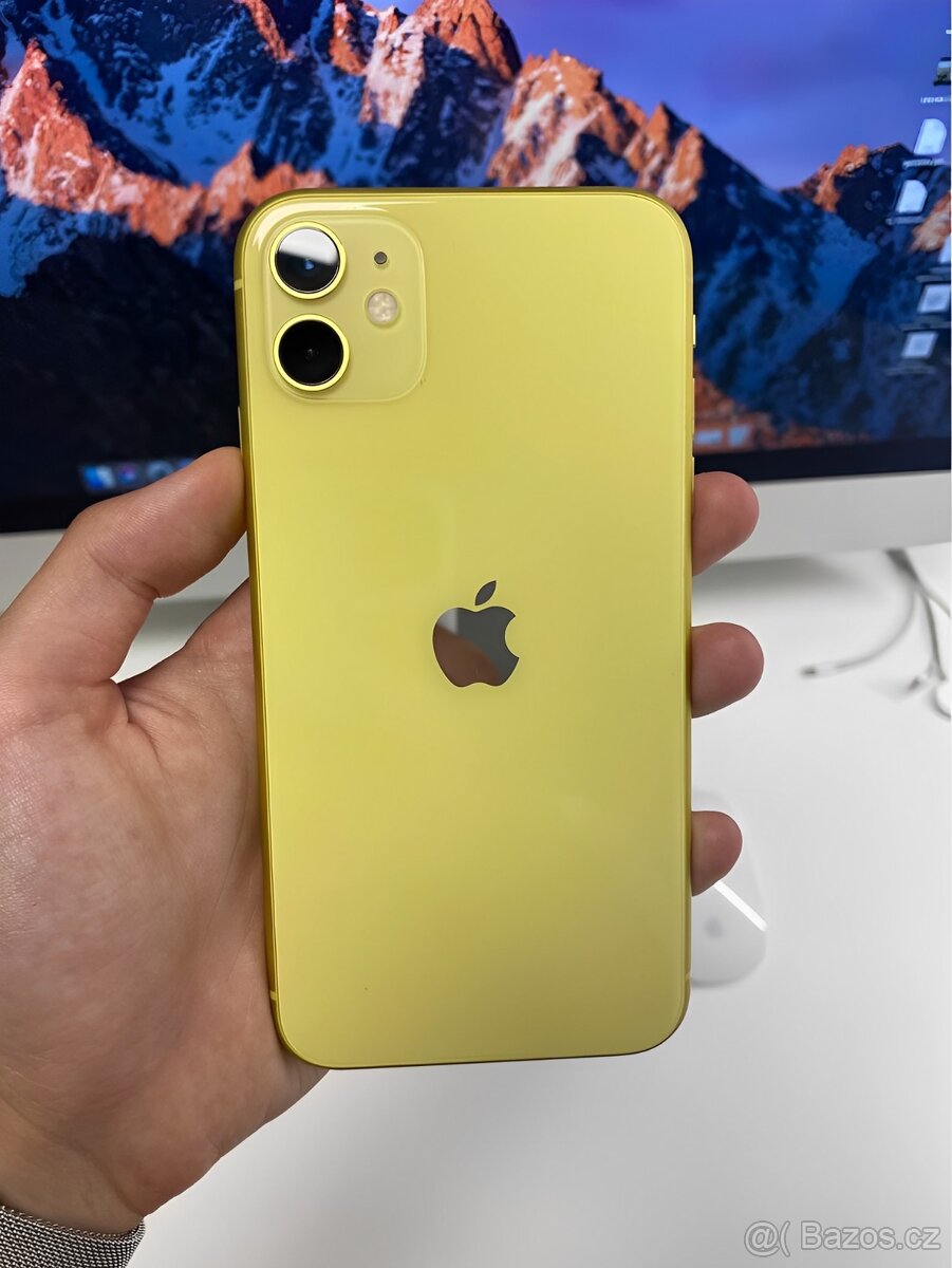 iPhone 11 Yellow KONDICE BATERIE 100% TOP
