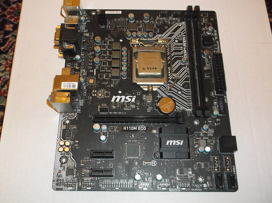 Deska MSI H110M ECO až 32 GB DDR4 Plně funkční + procesor