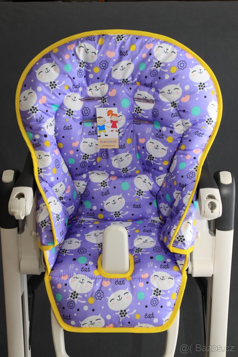 Nový odnímatelný potah na jídelní židlicku Peg Perego