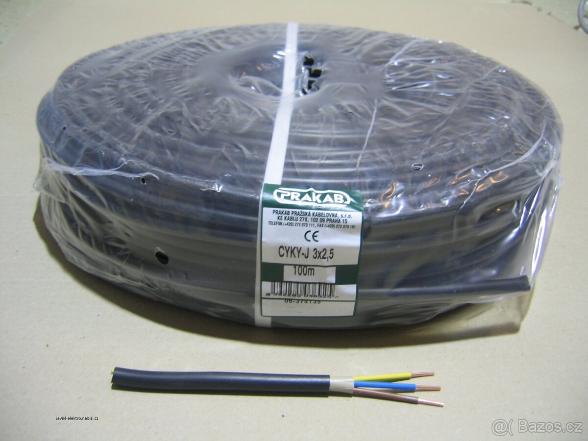 Elektromateriál CYKY 3x2,5 kabel