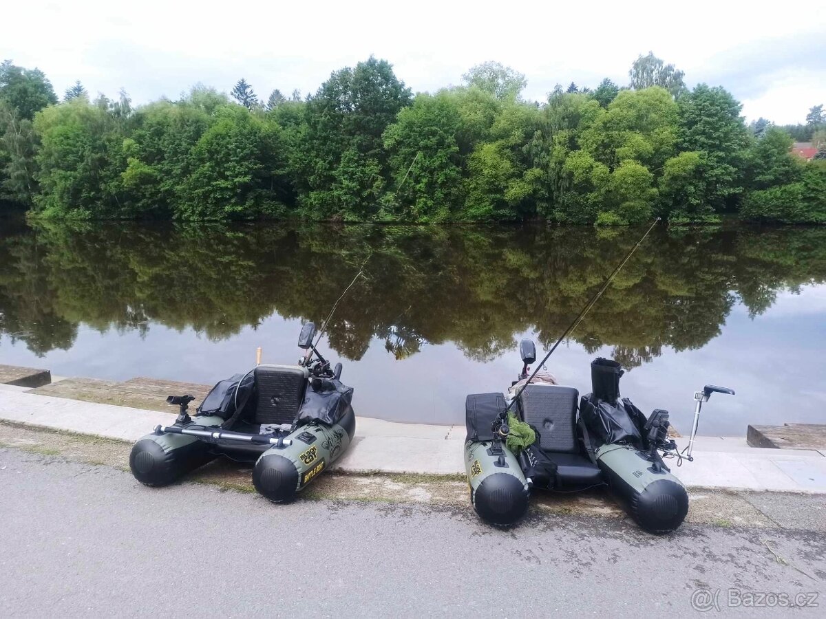 Black Cat Belly Boat Battle Boat 170cm + Elektromotor BC2400