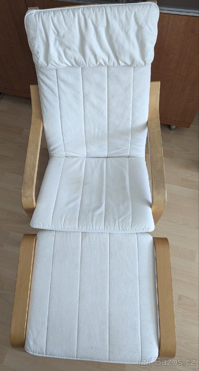 Křeslo a podnožka IKEA