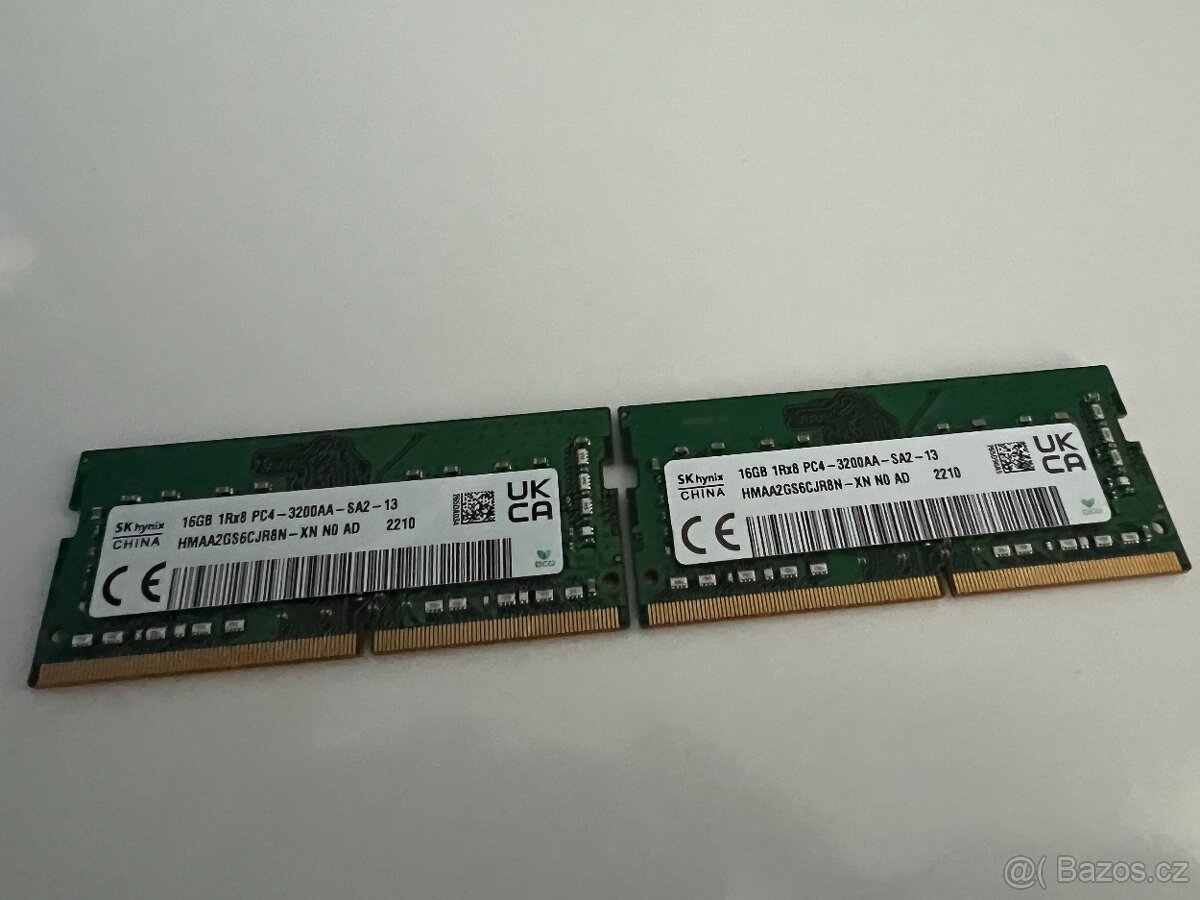 Operační paměťi SKHynix 16GB(32GB), DDR4, 3200Mhz
