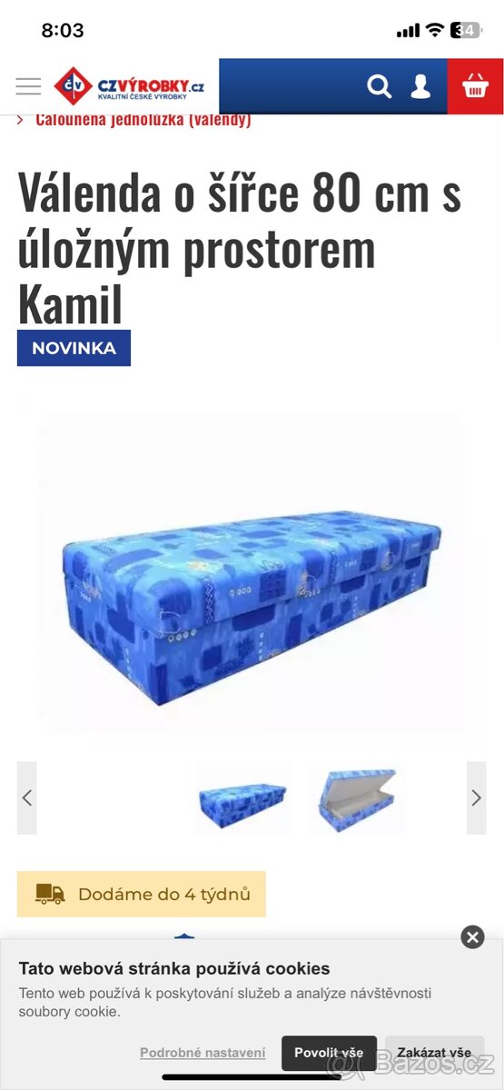 Válendy s úložným prostorem