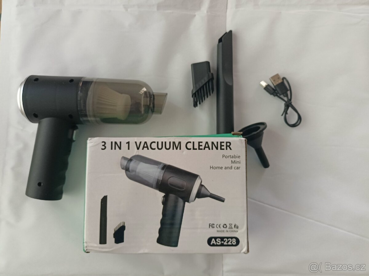 Bezdrátový AKU vysavač do auta a domácnosti 120W nový