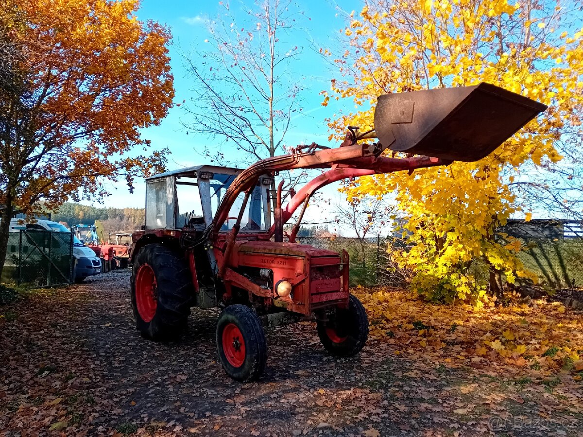 Zetor 6711, čelní nakladač, platné doklady