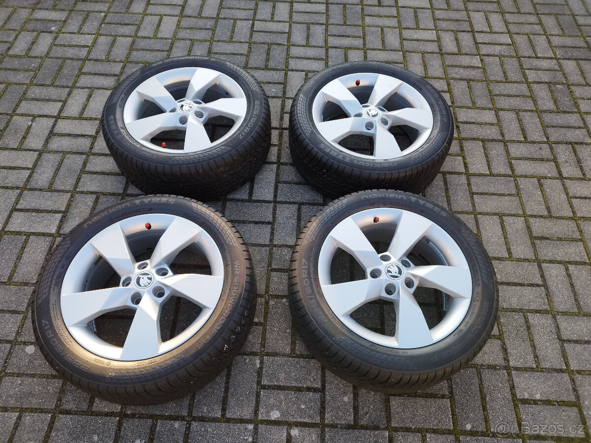 ALU 7x17 ET45 zimni pneu Nokian 225/50 R17