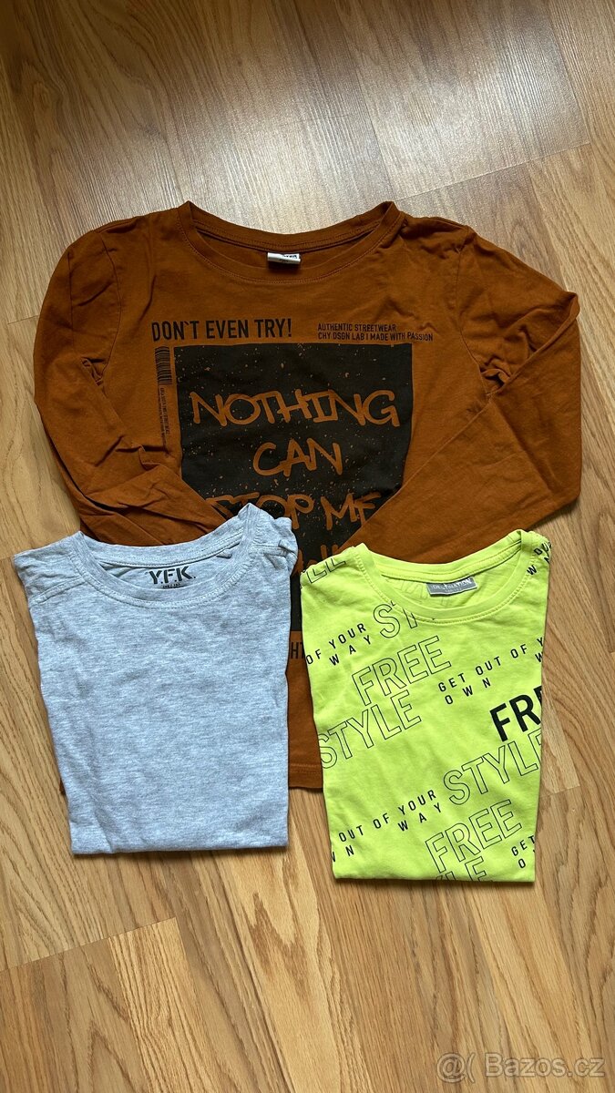 Trička s dlouhým rukávem 146-152cm