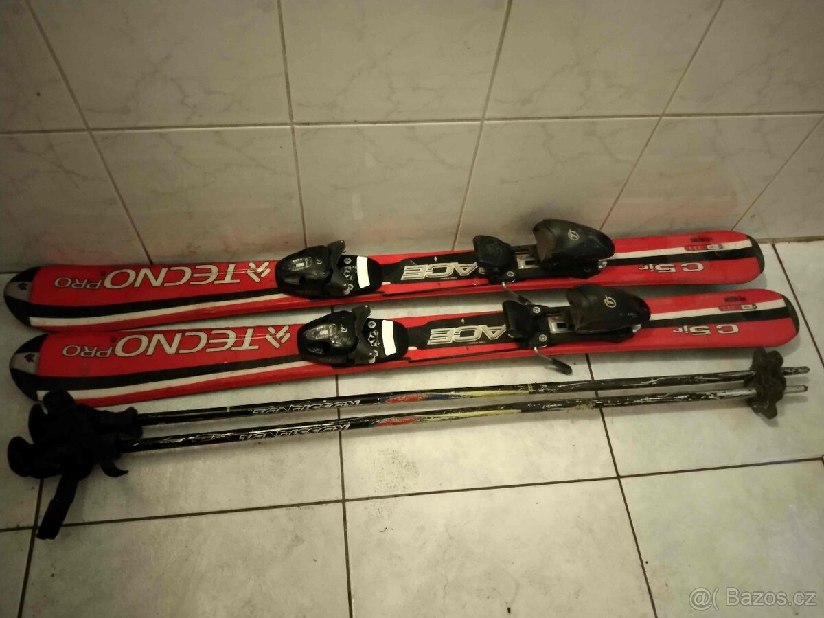 krátké lyže, Lyže pro děti, Lyže a hůlky