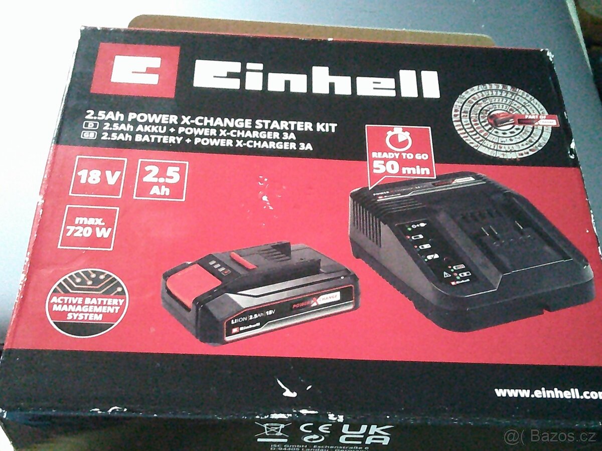 Einhell - nabíječka + nabíjecí baterie