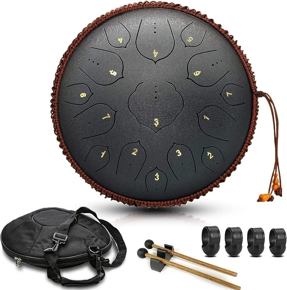 Velký Tongue drum, opletený buben 15 tónů, 36 cm