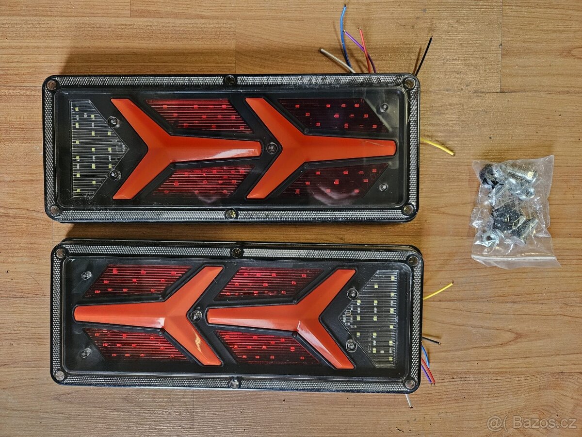LED světla se sekvencí na přívěs nebo dodávku 12V