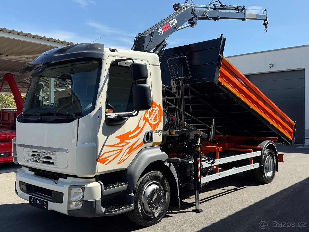 VOLVO FL280 SKLÁPĚČ TŘÍSTRANNÝ HYDRAULICKÁ RUKA HIAB