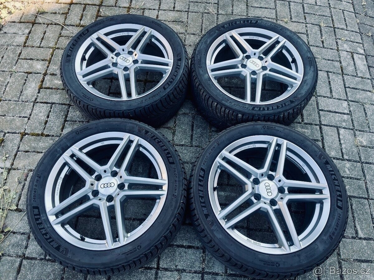 Sada ALU kol RIAL 5x112 R18 + zimní pneu Michelin 6mm 2023