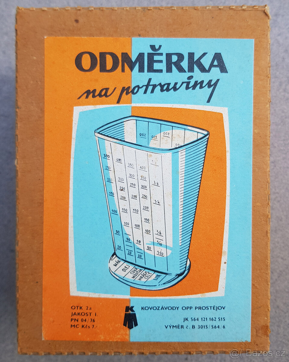 Historická krabička od odměrky pro sběratele