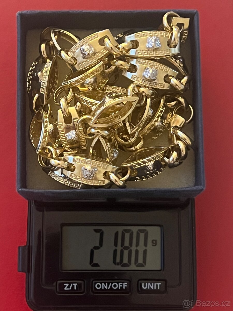 Zlato / zlatý Versace řetěz 14k