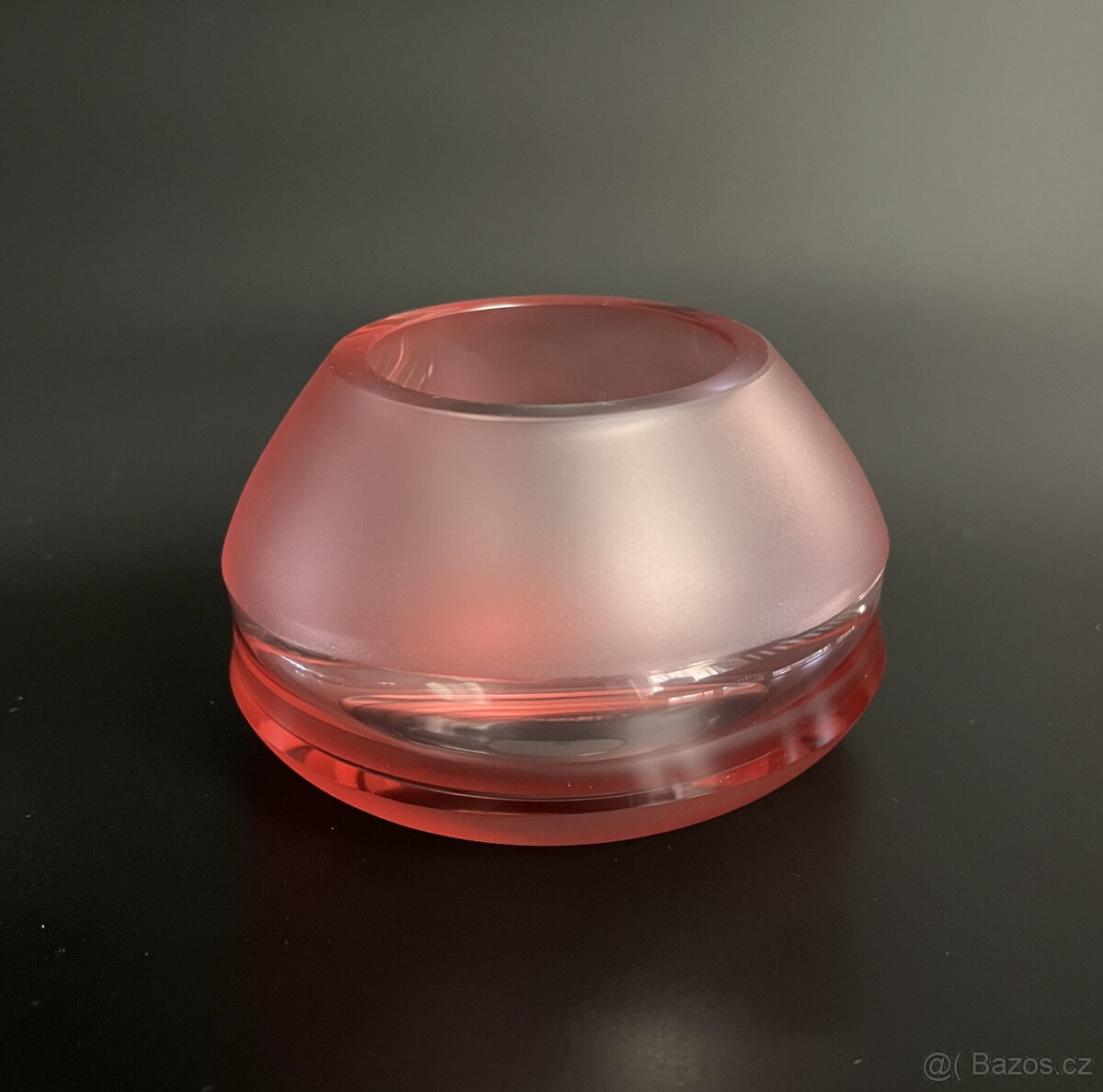 Moser Svícen Lucy V 5 cm, křišťálové sklo Rosalin