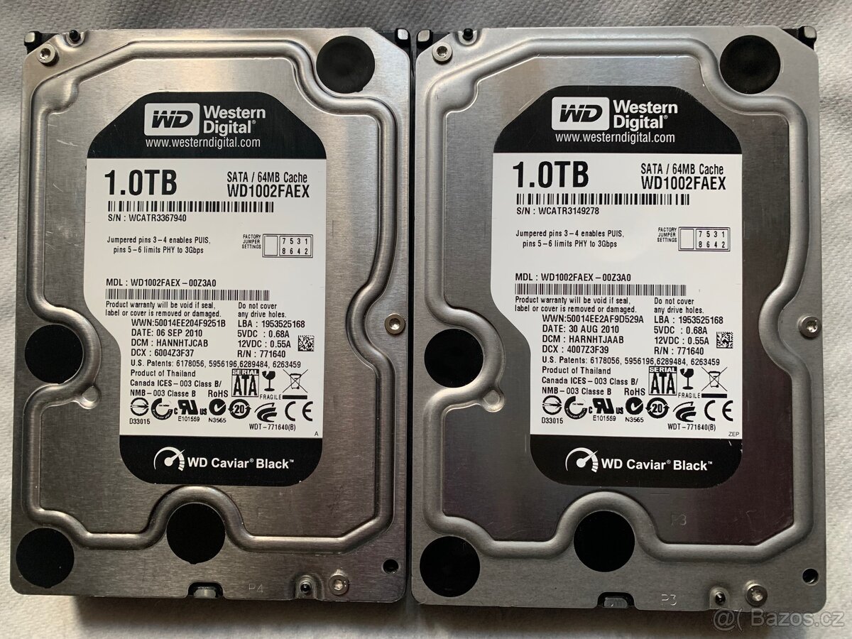 HDD Western Digital 1TB/500GB/160GB