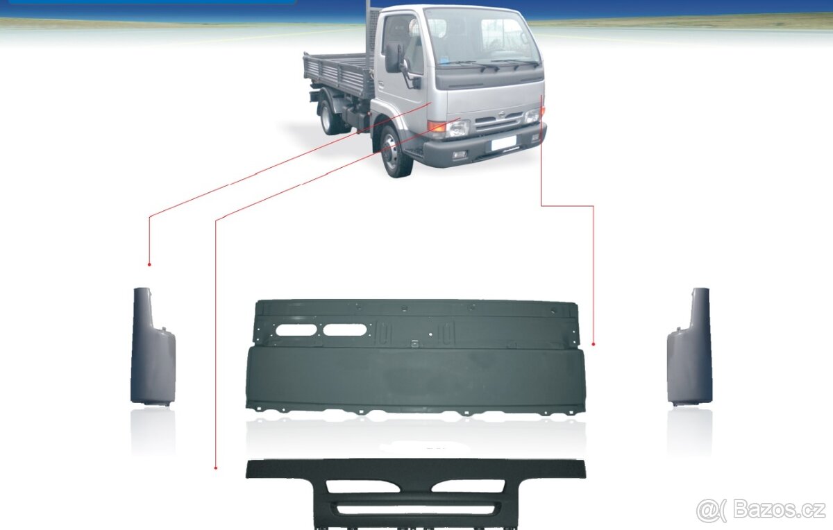 NISSAN CABSTAR, ATLEON PŘEDNÍ MASKA, KRYT MOTORU, KAROSERIE