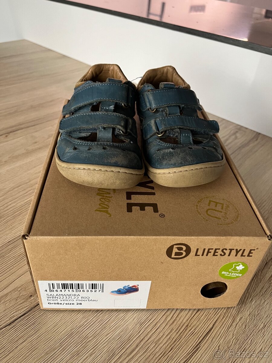 Barefoot sandály Blifestyle, modré, velikost 28