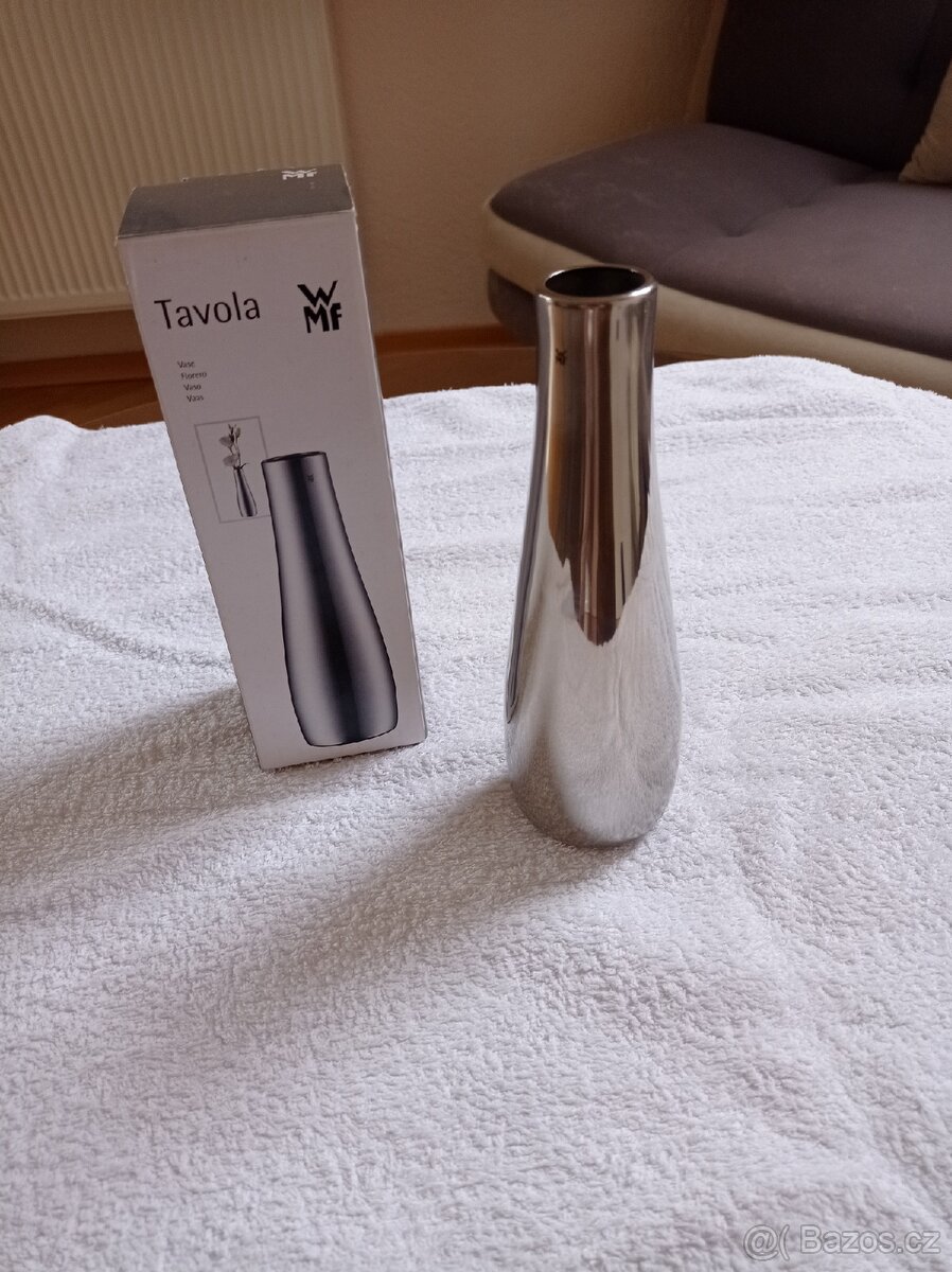 Váza Tavola, nerezová lesklá