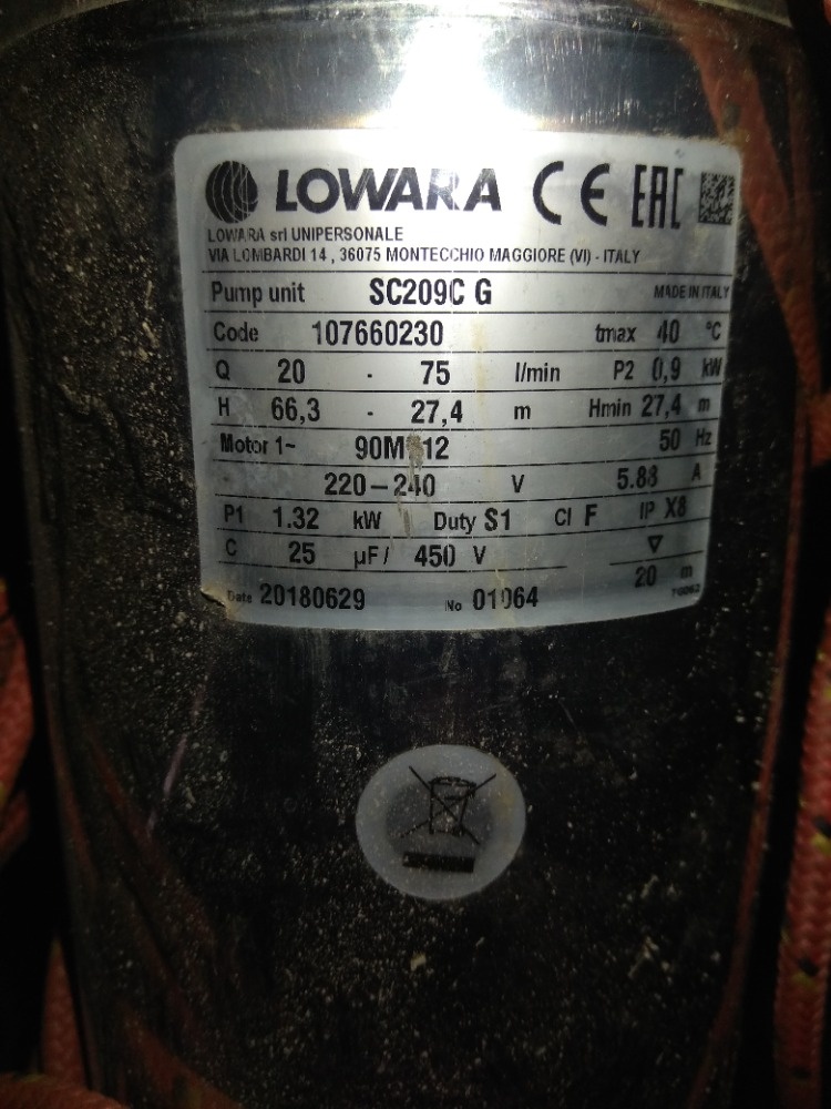 Cerpadlo LOWARA SC 209C G